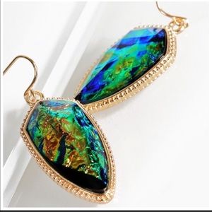 ✨NEW✨ Blue/Green Opal Fashion Drop Earrings